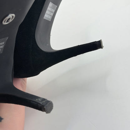 Novo Dekota Black Faux Suede Slouch Ankle Boots – Size 9