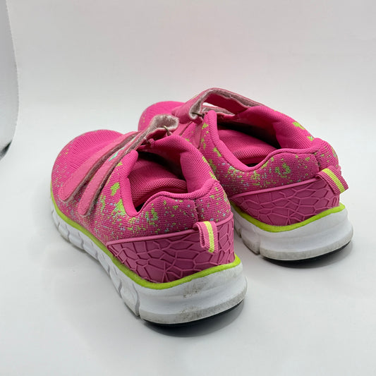 Fila Pink & Lime Velcro Sneakers – Size 5