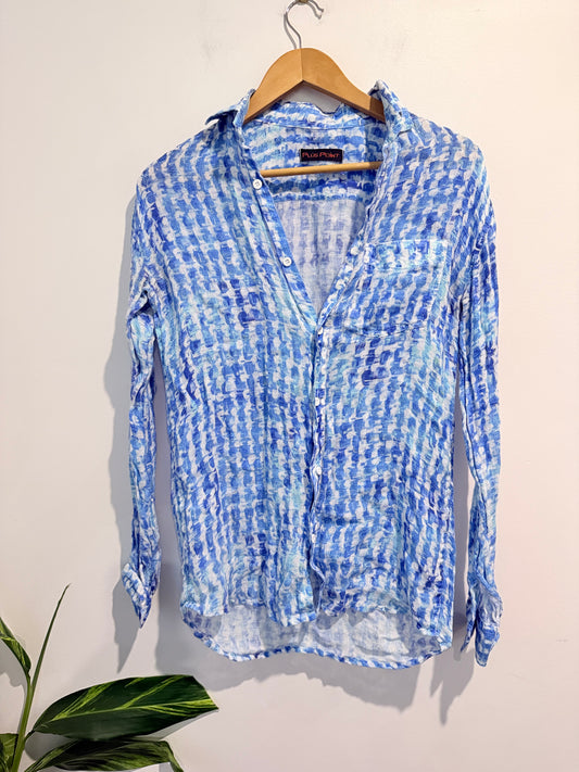 Plus Point Size U/Arm to U/Arm 51cm Patterned Button-Up Shirt