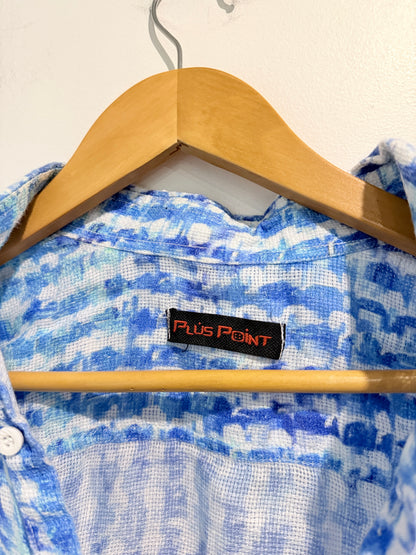 Plus Point Size U/Arm to U/Arm 51cm Patterned Button-Up Shirt
