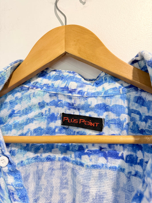Plus Point Size U/Arm to U/Arm 51cm Patterned Button-Up Shirt