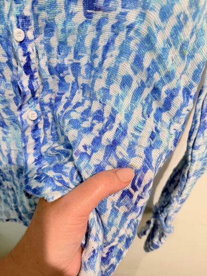 Plus Point Size U/Arm to U/Arm 51cm Patterned Button-Up Shirt