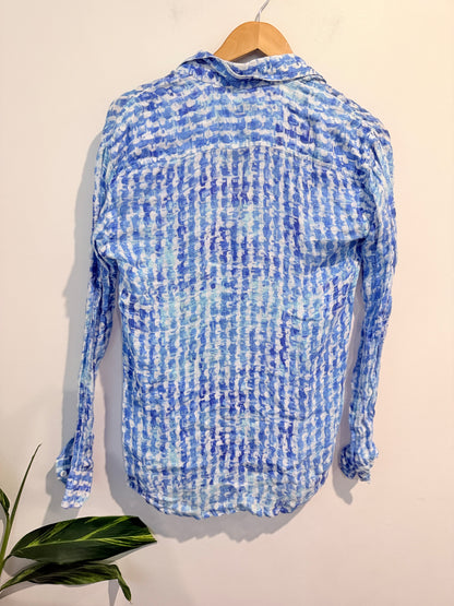 Plus Point Size U/Arm to U/Arm 51cm Patterned Button-Up Shirt