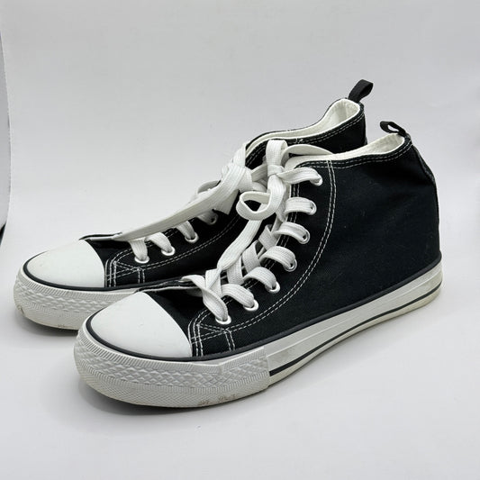 H&H Black Canvas High-Top Sneakers – Size 6