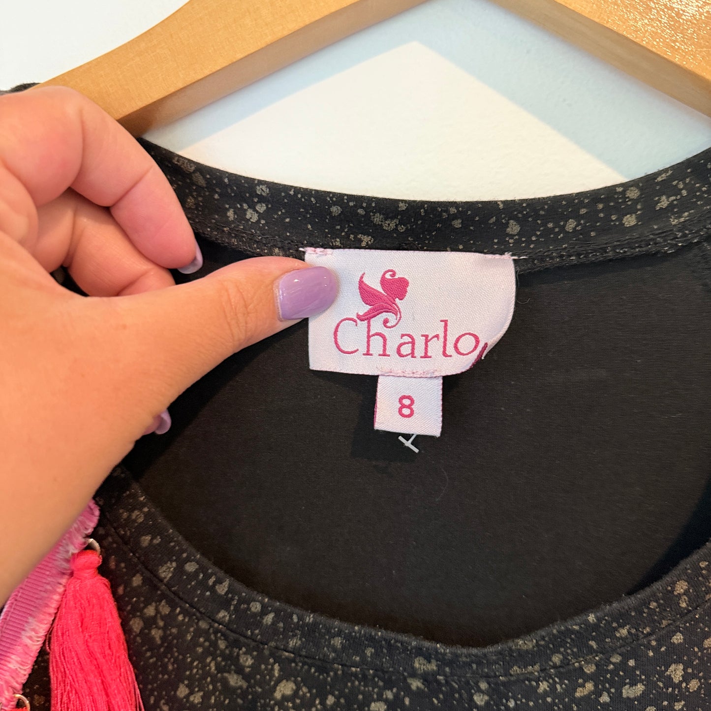 Charlo Tassel Detail Knit Top – Size 8