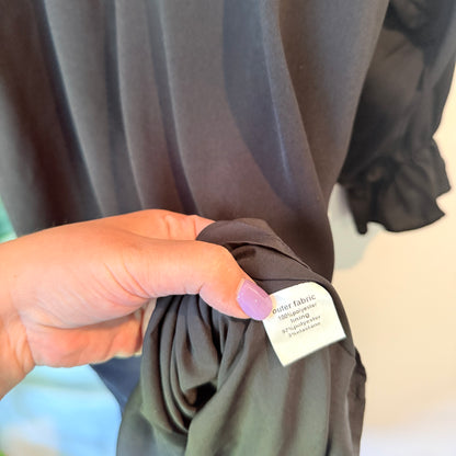 Amaya Long Sleeve Tiered Dress Black – Size 10