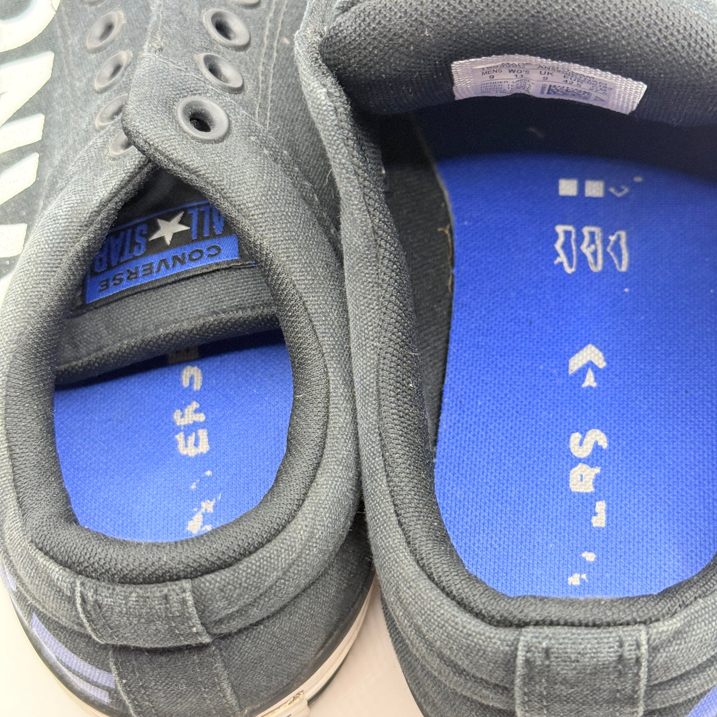 Converse All Star Black Low Top Sneakers Mens US 9 Womens US 11