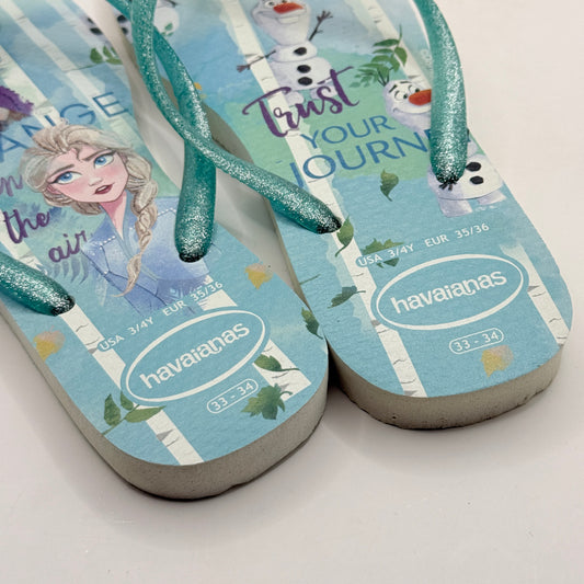 Havaianas Frozen Flip Flops Kids Size US 3-4y