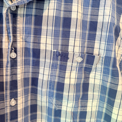 Jeep Spirit Short Sleeve Check Shirt Blue – Size XL