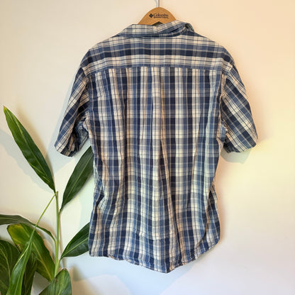 Jeep Spirit Short Sleeve Check Shirt Blue – Size XL
