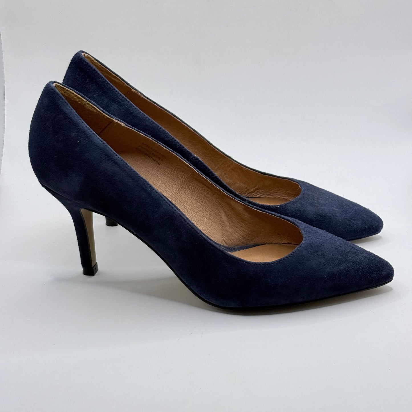 Mi Piaci Navy Blue Suede Pointed Toe Stiletto Heels – Size 40