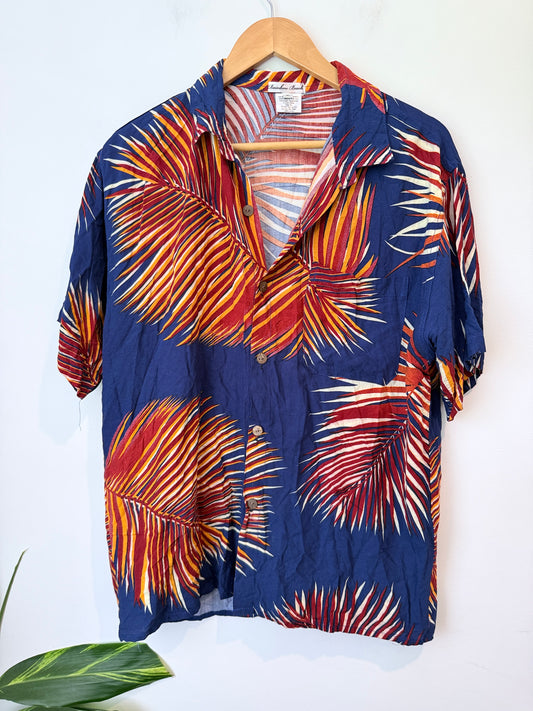 Rainbow Beach Size XL Short-Sleeved Button-Up Shirt
