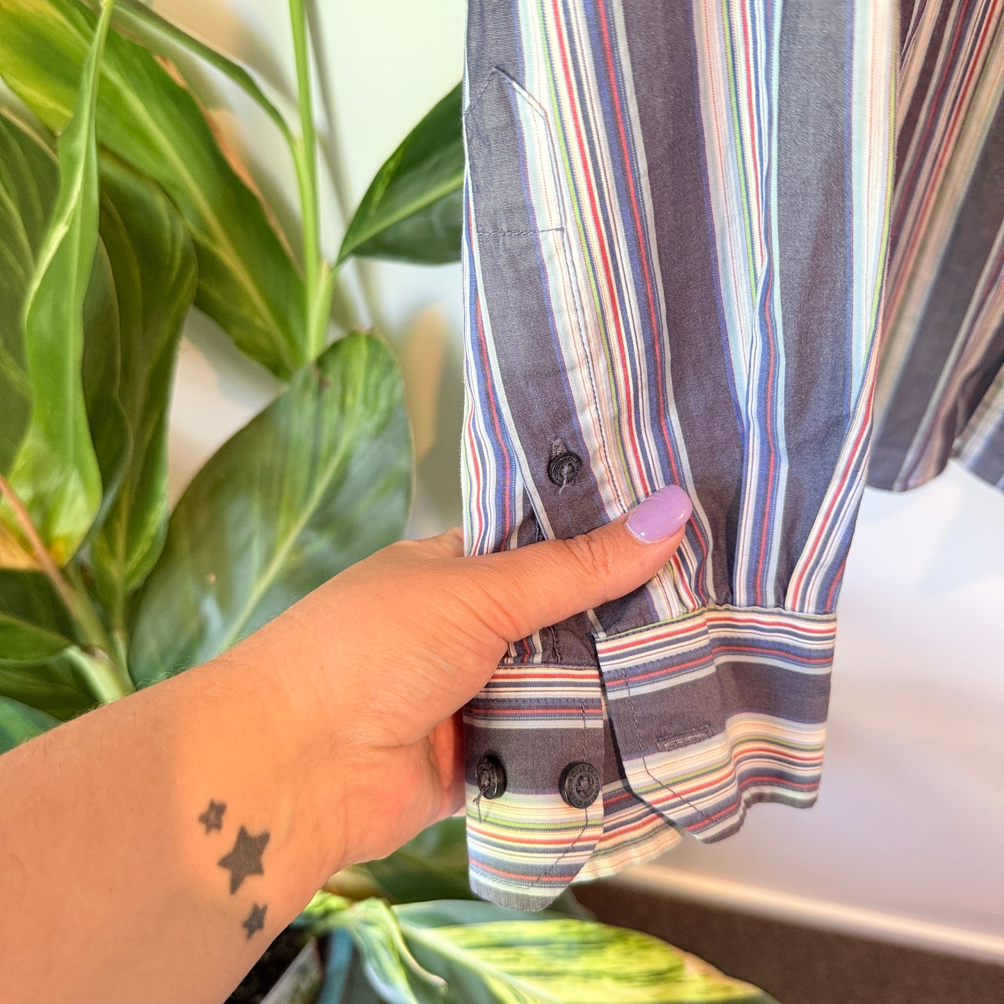 Charter Club Slim Fit Stripe Shirt – Size XL