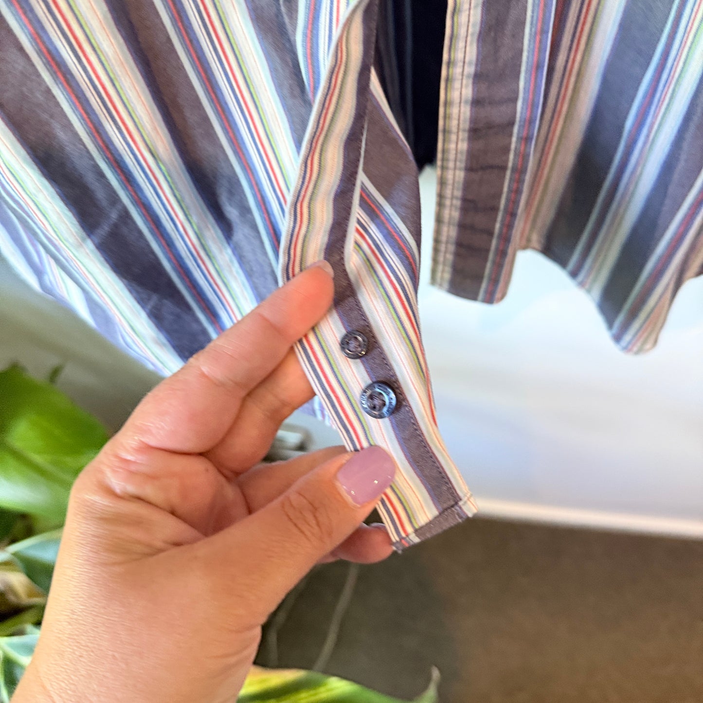 Charter Club Slim Fit Stripe Shirt – Size XL