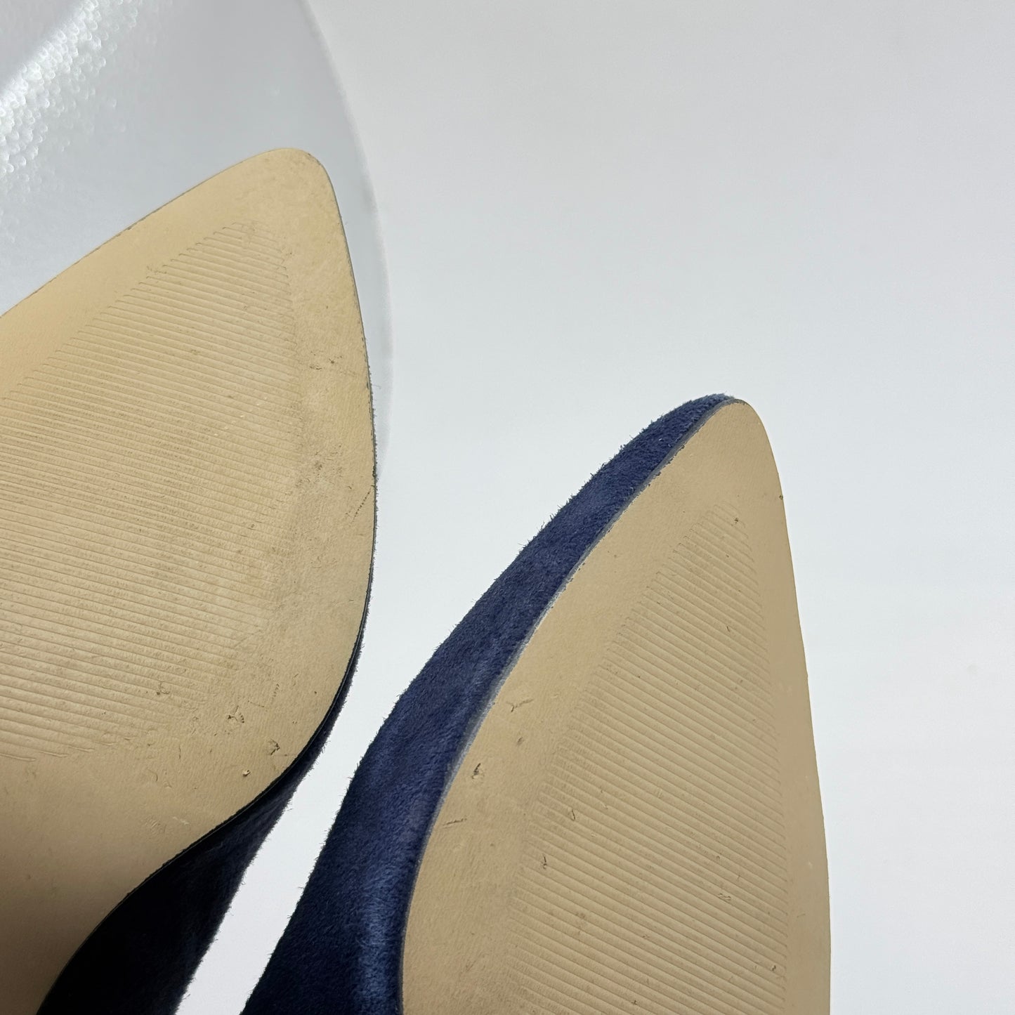 Mi Piaci Navy Blue Suede Pointed Toe Stiletto Heels – Size 40