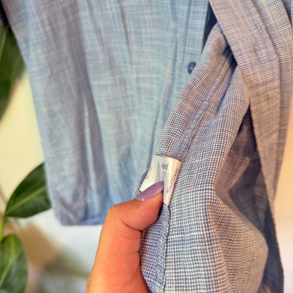 Jeep Spirit Short Sleeve Button-Up Shirt Light Blue – Size XL