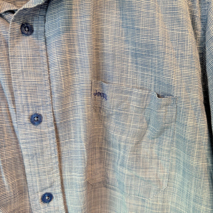 Jeep Spirit Short Sleeve Button-Up Shirt Light Blue – Size XL