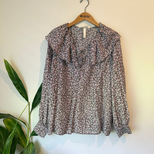 H&M Floral Long Sleeve Blouse – Size L