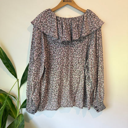 H&M Floral Long Sleeve Blouse – Size L