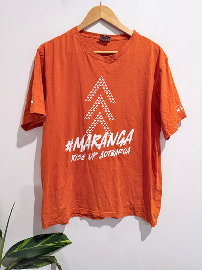 #Maranga Size L Orange Graphic T-Shirt