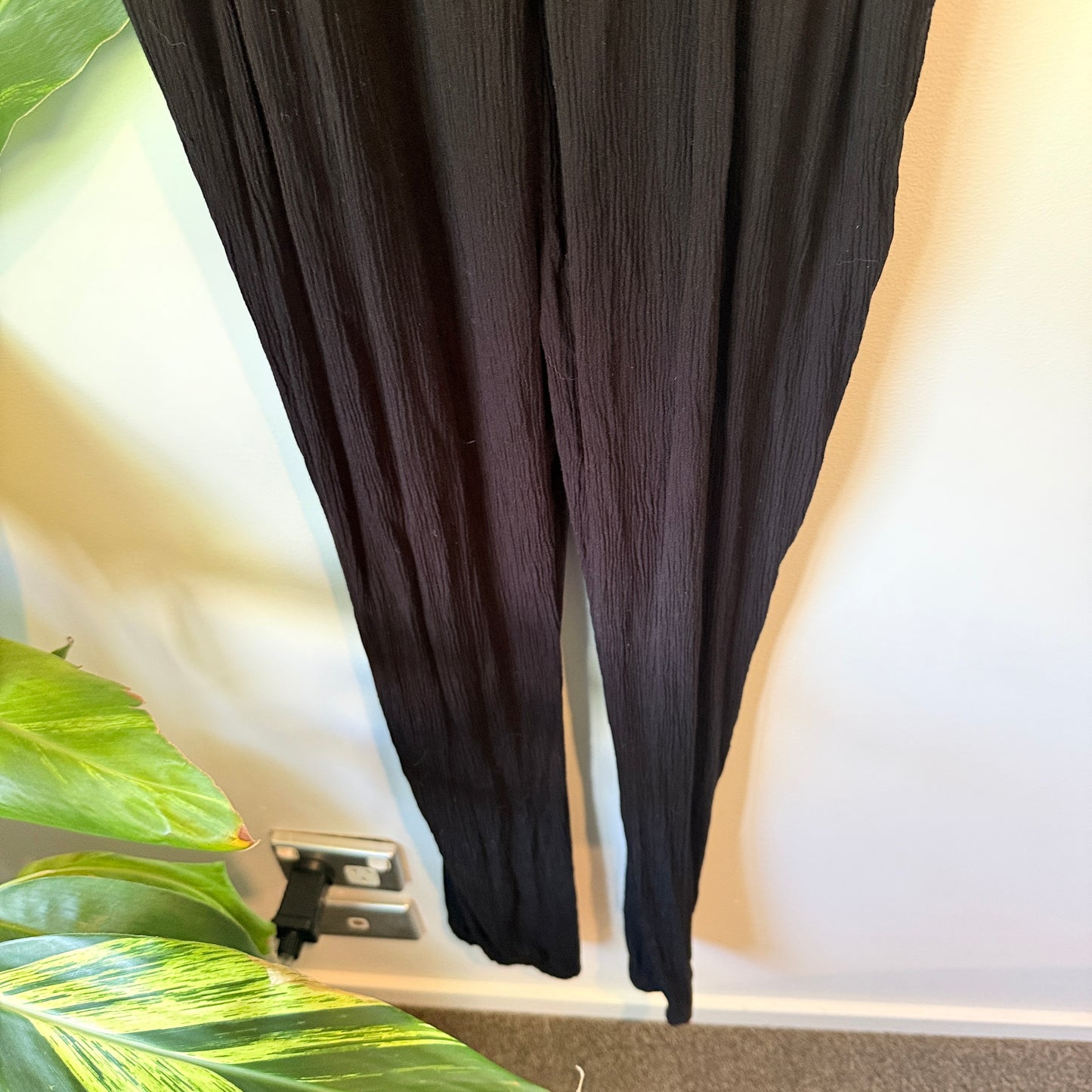 Jeanswest Embroidered Strappy Jumpsuit Black – Size M