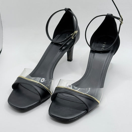 VINCCI Black Clear Strap Heels – Size 9