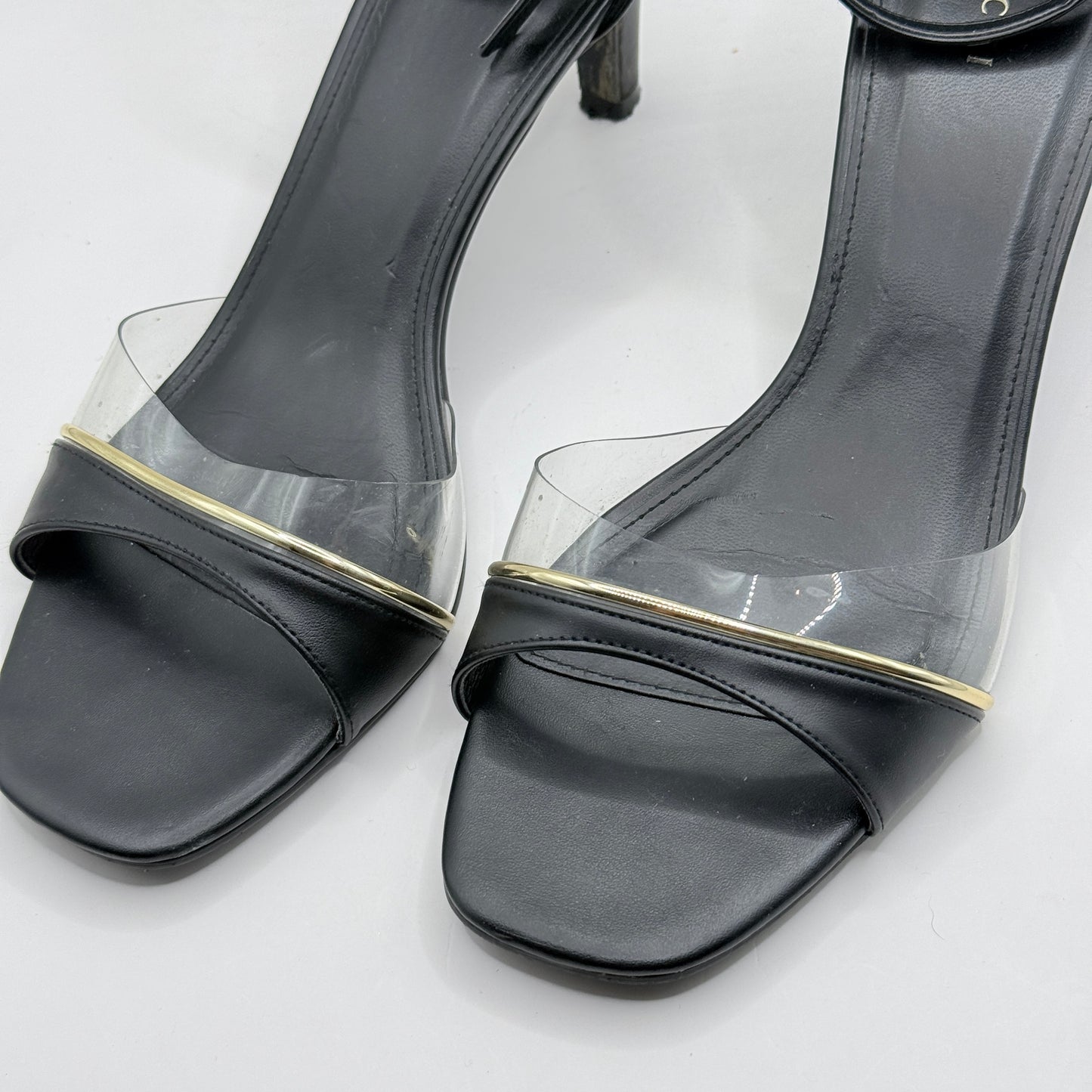 VINCCI Black Clear Strap Heels – Size 9