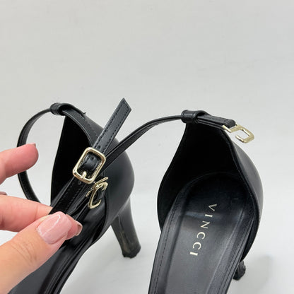 VINCCI Black Clear Strap Heels – Size 9