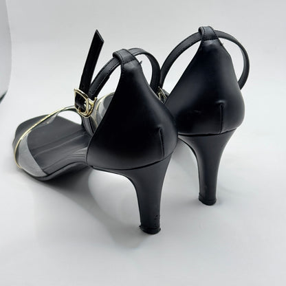 VINCCI Black Clear Strap Heels – Size 9
