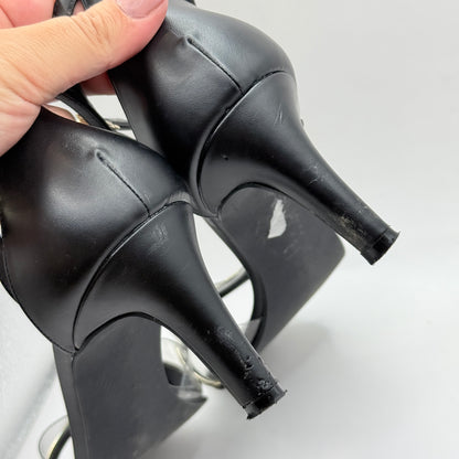 VINCCI Black Clear Strap Heels – Size 9