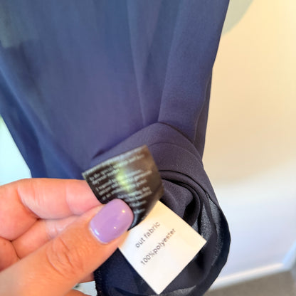 Augustine International Lace Chiffon Dress – Navy Blue – Size M