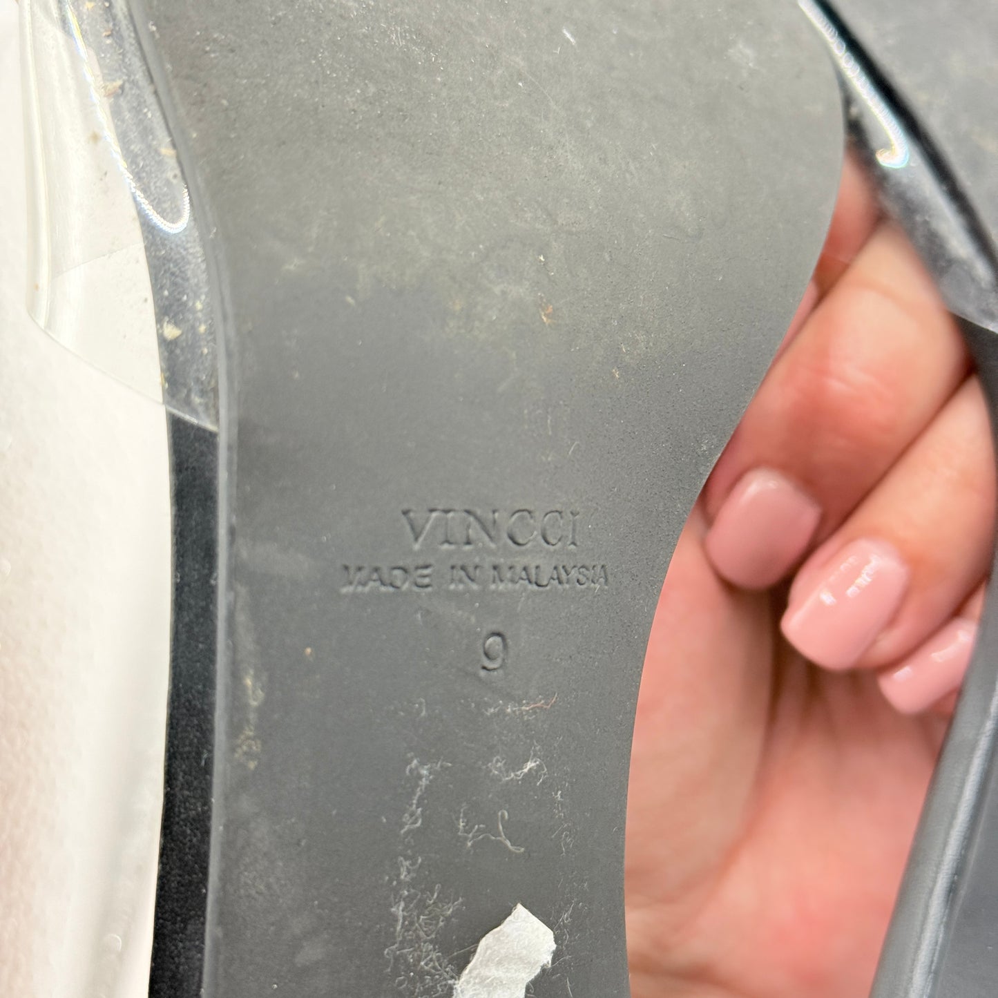 VINCCI Black Clear Strap Heels – Size 9