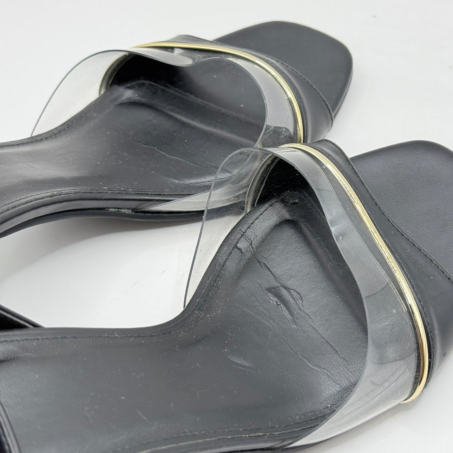 VINCCI Black Clear Strap Heels – Size 9