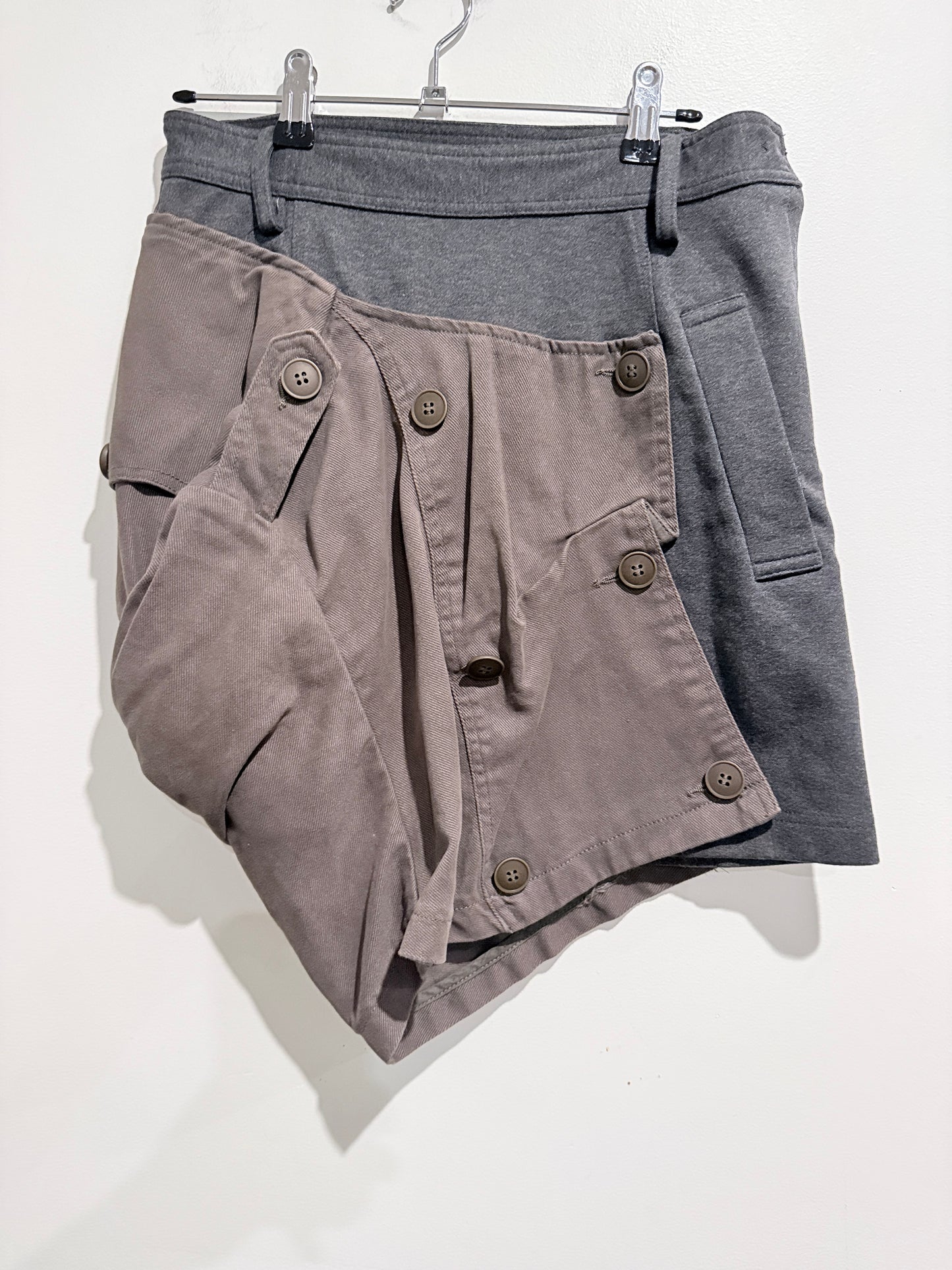 JNBY Layered Button Detail Skirt Grey Size M