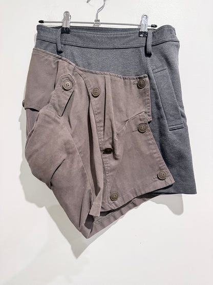 JNBY Layered Button Detail Skirt Grey Size M
