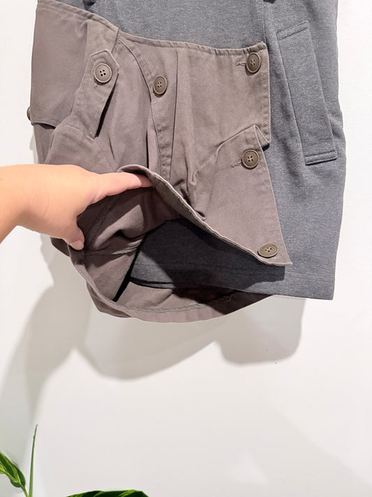 JNBY Layered Button Detail Skirt Grey Size M