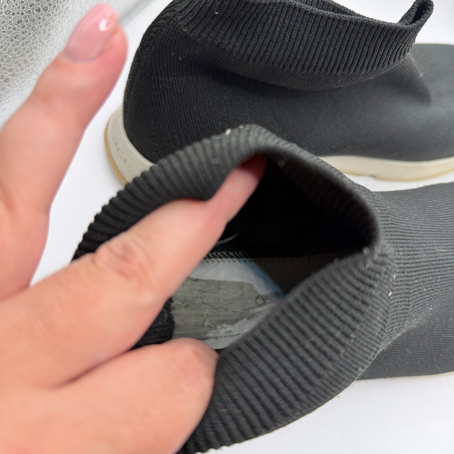 Vince Black Knit Sock Sneakers Size 14