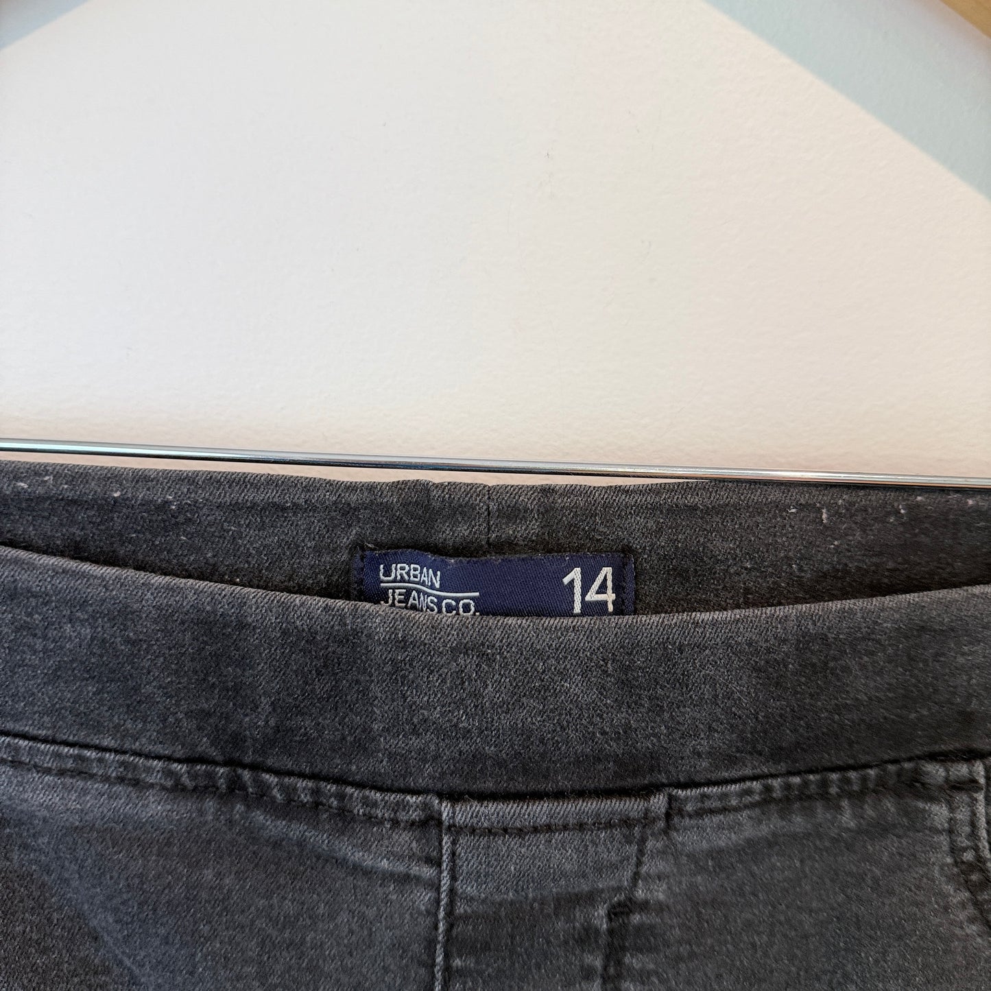 Urban Jeans Co. Pull On Skinny Jeans Black - Size 14