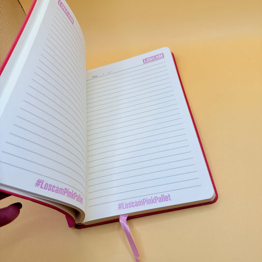 LOSCAM Pink Notebook Lined Journal