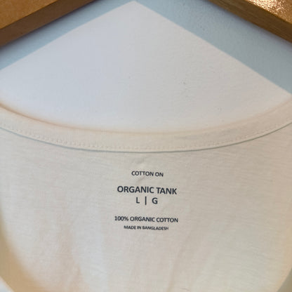Cotton On Organic Tank – Cream – Size L