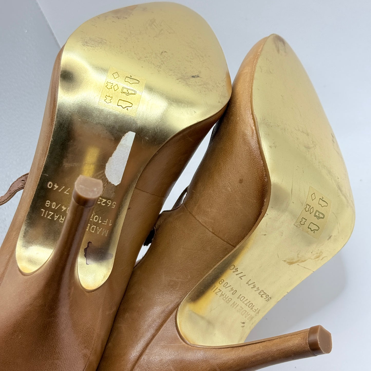 River Island Multi-Strap Leather Stiletto Heels - Size 7