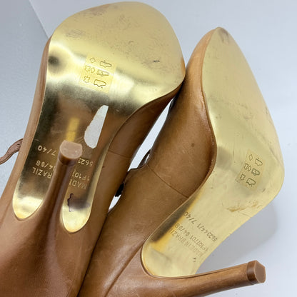 River Island Multi-Strap Leather Stiletto Heels - Size 7