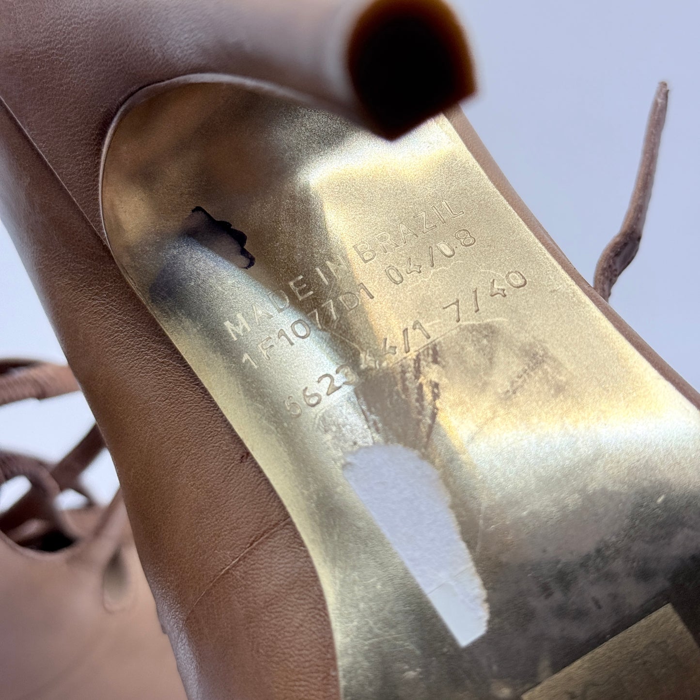 River Island Multi-Strap Leather Stiletto Heels - Size 7