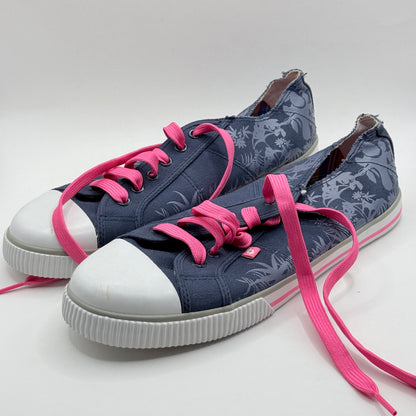 Lotto Canvas Floral Sneakers with Pink Laces - Size 42