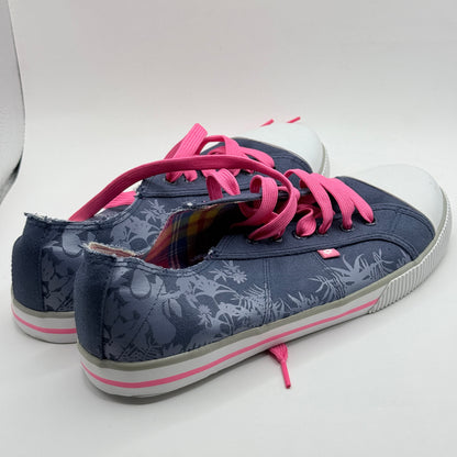 Lotto Canvas Floral Sneakers with Pink Laces - Size 42
