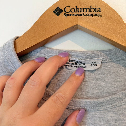 Cotton On Micro Crop Tee – Grey – Size XXL