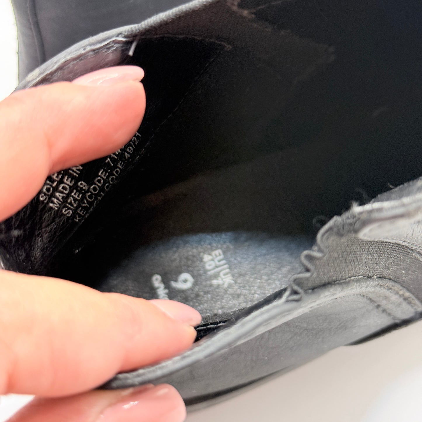 Anko Black Gusset Ankle Boots - Size 9