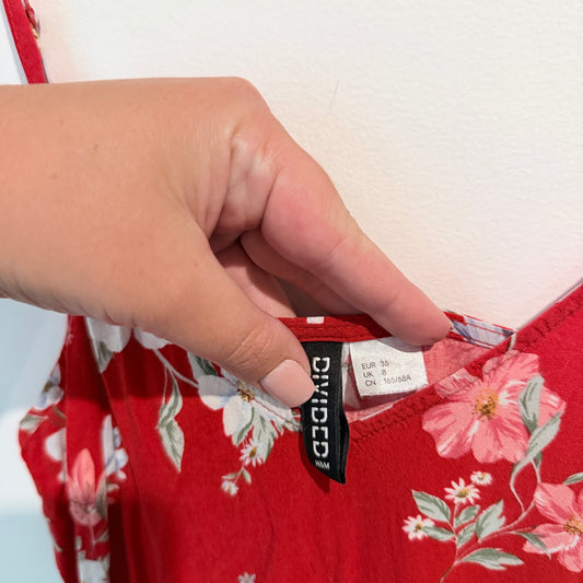 H & M Divided Size 8 V-Neck Playsuit