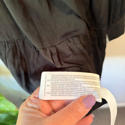 Staple the Label Smocked Long Sleeve Dress Black - Size 12