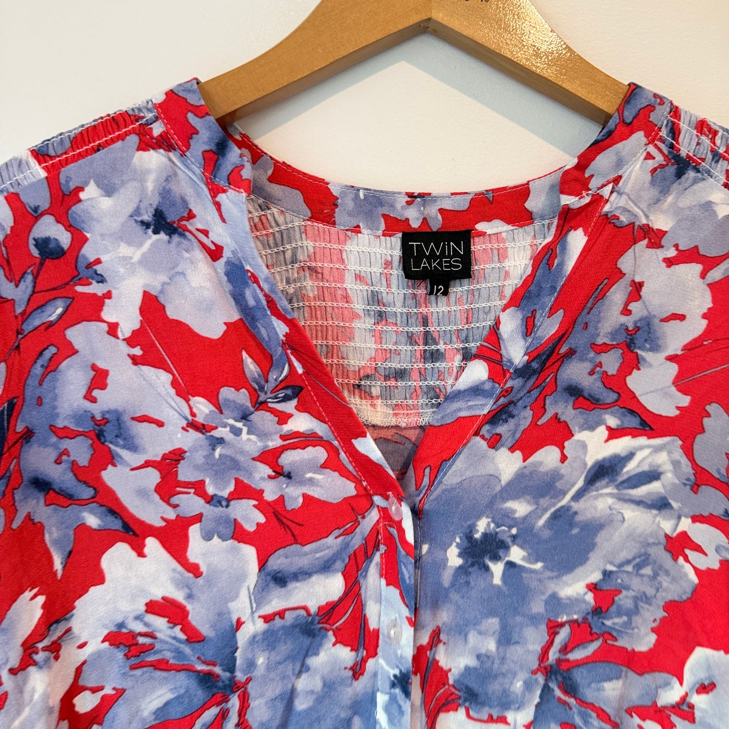 Twin Lakes Floral Blouse - Size 12